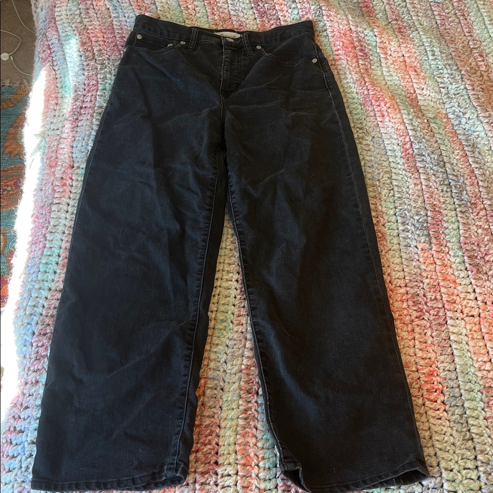 Madewell Black Wide Leg Jeans